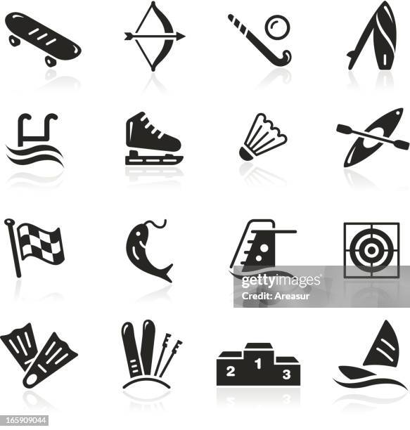 sport icons - hockey skates stock illustrations