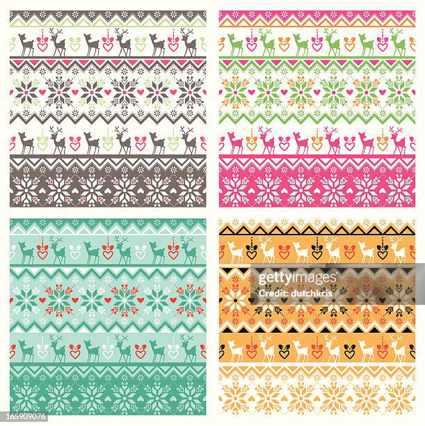 stockillustraties, clipart, cartoons en iconen met scandinavian pattern swatch - scandinavian descent