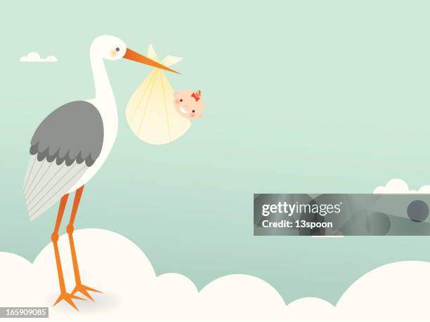 storch-sonnenschein - baby stock-grafiken, -clipart, -cartoons und -symbole