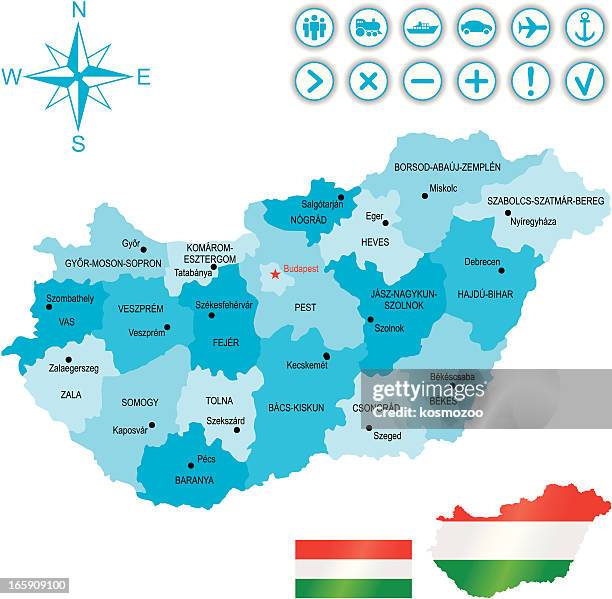 hungary - hungary border stock illustrations