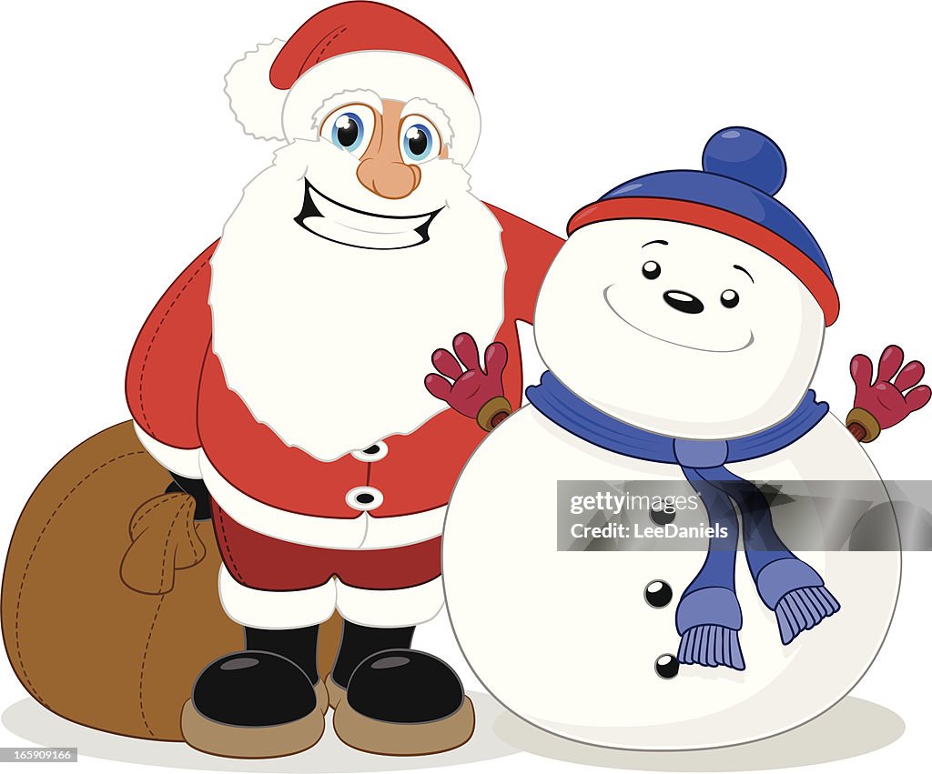 Santa Claus and Snowman