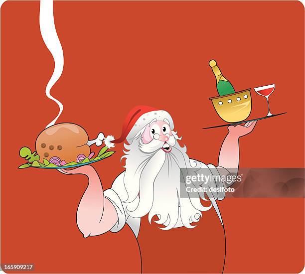 santa at your service - santa face stock illustrations