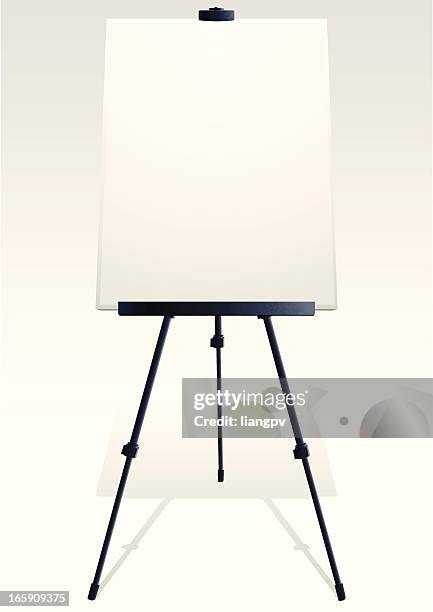 easel & tripod - blank picture frame stock illustrations