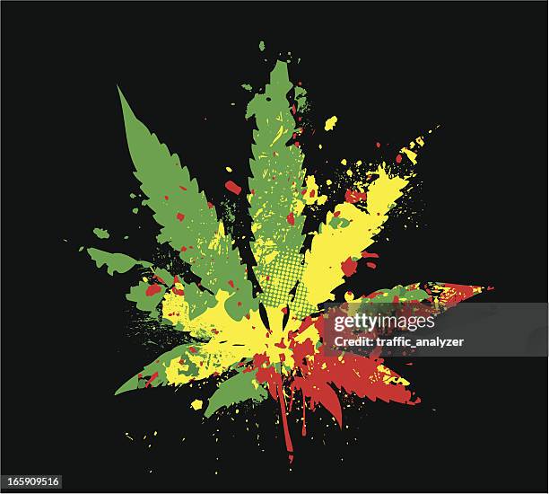 haschisch leaf - rastafarian stock-grafiken, -clipart, -cartoons und -symbole