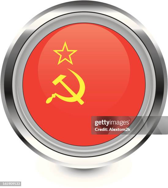soviet union flag icon - soviet union stock illustrations