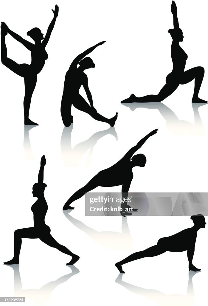 Stylized silhouetted illustrations - Standing