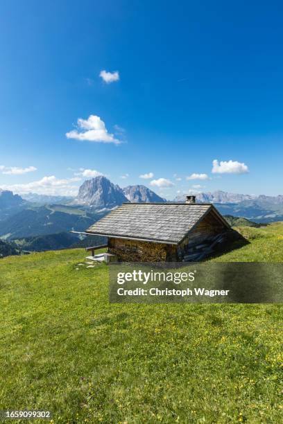 gebirgslandschaft, berghütte - alpen berghütte bildbanksfoton och bilder