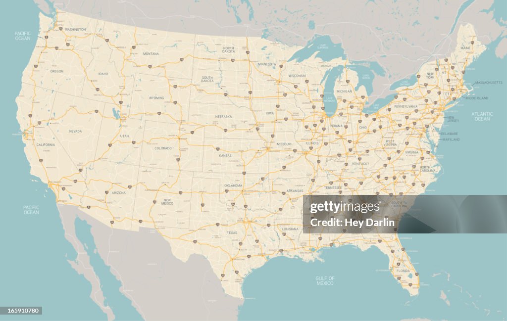 United States Highway Map