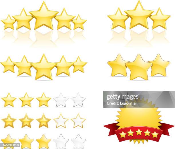 star ratings - three stars stock illustrations