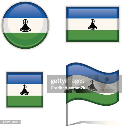 Lesotho flags Lesotho flags
