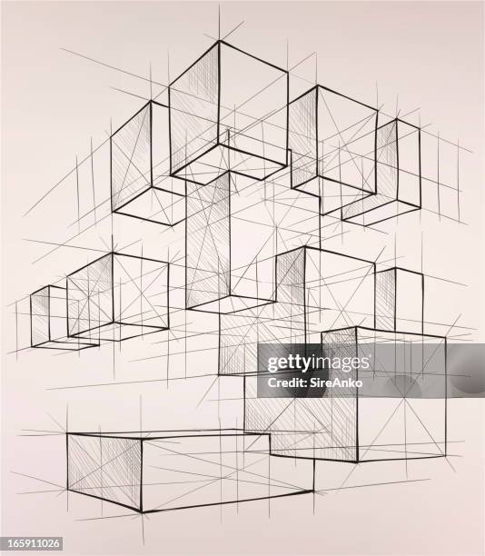 geometric figures - solid background stock illustrations