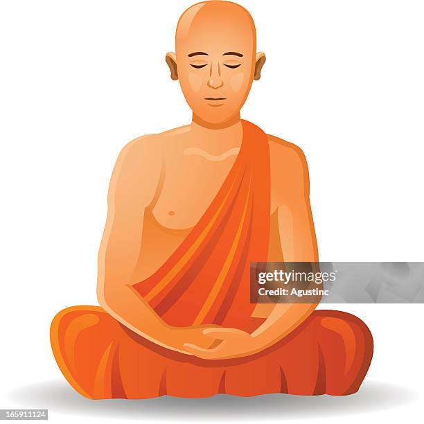 Buddhist Monk In Orange Robe And Bald High-Res Vector Graphic - Getty Images Buddhist Monk In Orange Robe And Bald High-Res Vector Graphic - Getty Images