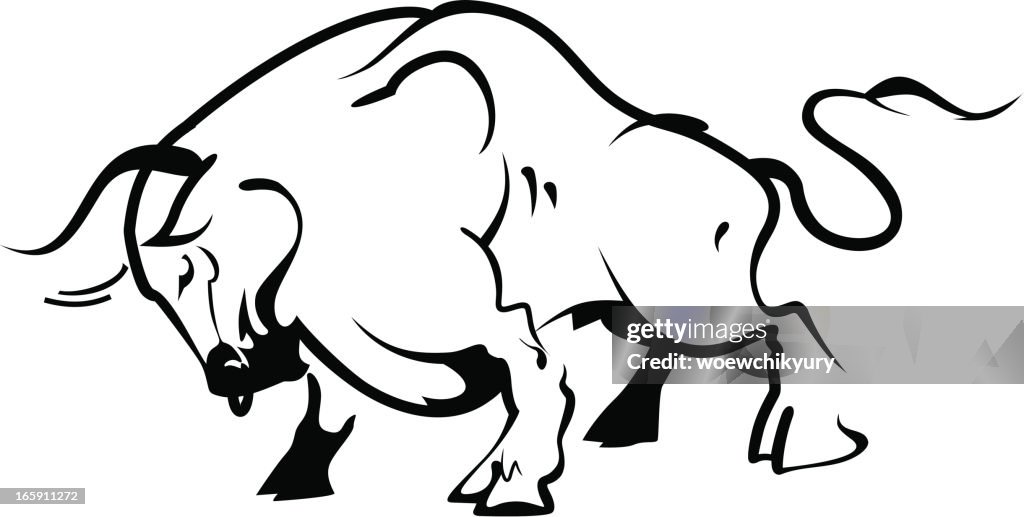 Bull Rope Outline Bull Outline