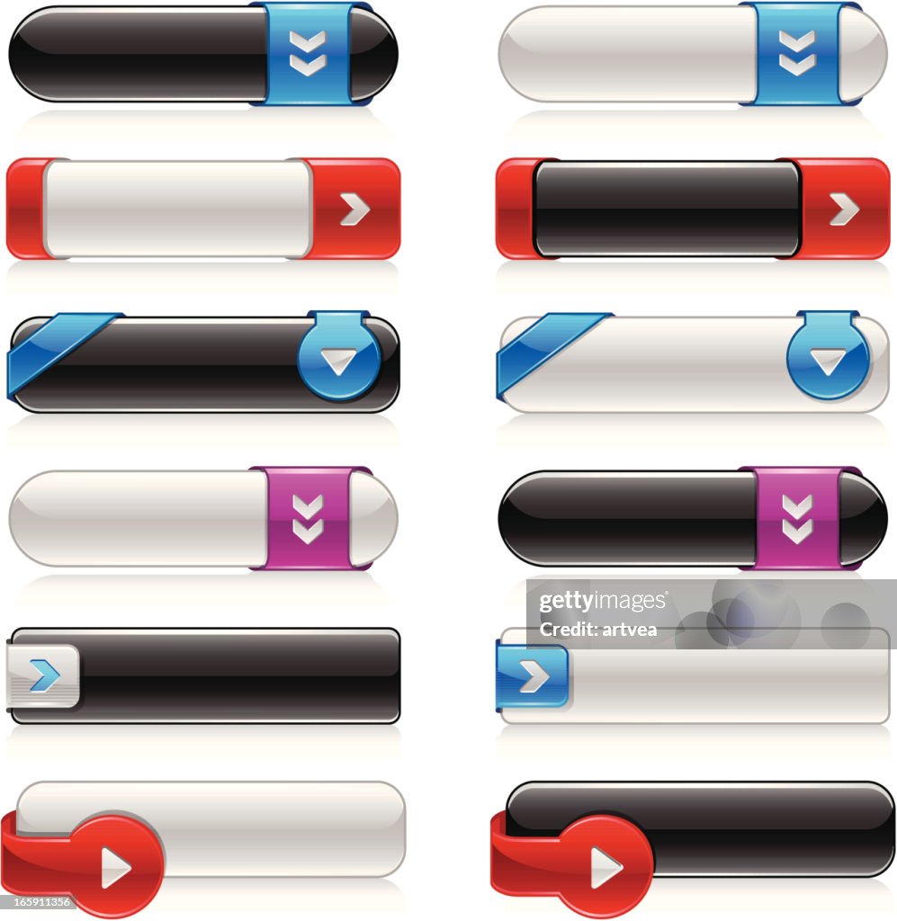 Internet Control Buttons Internet Buttons High-Res Vector Graphic - Getty Images