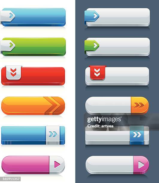 stockillustraties, clipart, cartoons en iconen met 3d internet buttons - 3 d glasses