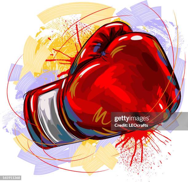 boxing glove - faustschlag stock-grafiken, -clipart, -cartoons und -symbole