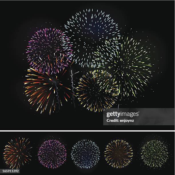 fireworks background - bangs stock illustrations