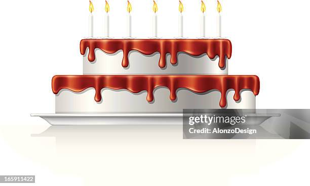 birthday cake - birthday cake white background stock illustrations