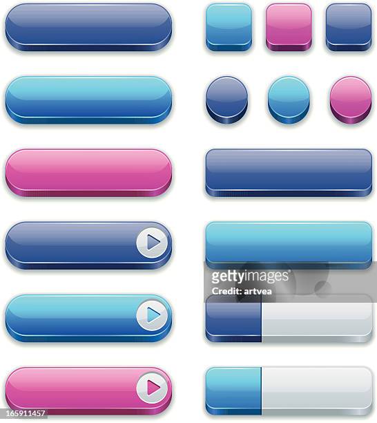 internet-knöpfe - 3d button stock-grafiken, -clipart, -cartoons und -symbole