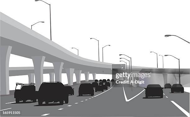 roadtoparadise - overpass road stock-grafiken, -clipart, -cartoons und -symbole