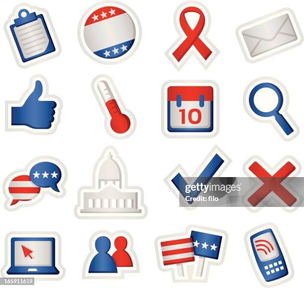 ilustraciones, imágenes clip art, dibujos animados e iconos de stock de iconos de política - edificio del capitolio washington dc