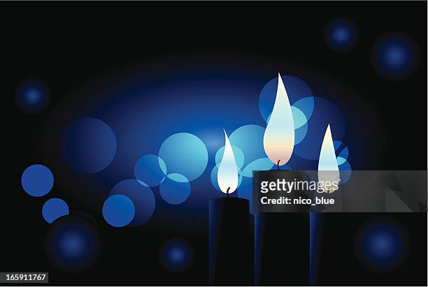 blue kerzen - blue candle stock-grafiken, -clipart, -cartoons und -symbole