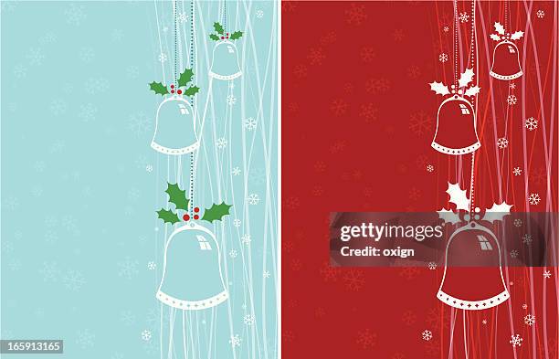 christmas chimes or bells - chinese lantern lily stock illustrations