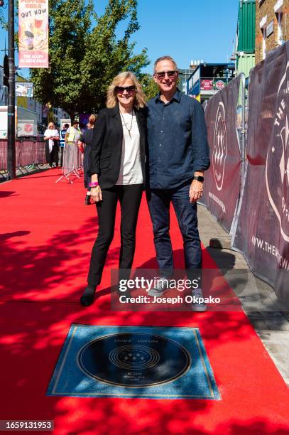 Laura Joplin and Michael Joplin attend the unveiling of The Music Walk Of Fame 2023 at Camden on September 04, 2023 in London, England.
