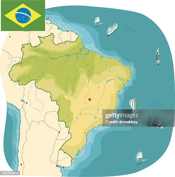 bildbanksillustrationer, clip art samt tecknat material och ikoner med brazil map - amazonasregionen