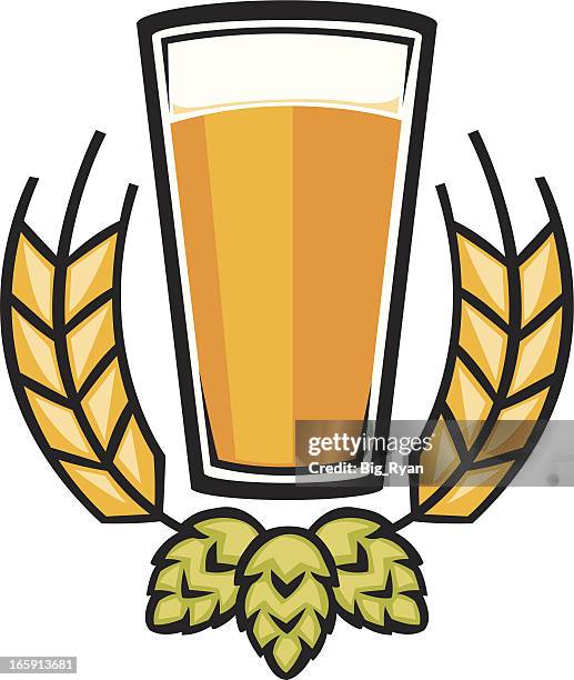 stockillustraties, clipart, cartoons en iconen met beer graphic - glas bier