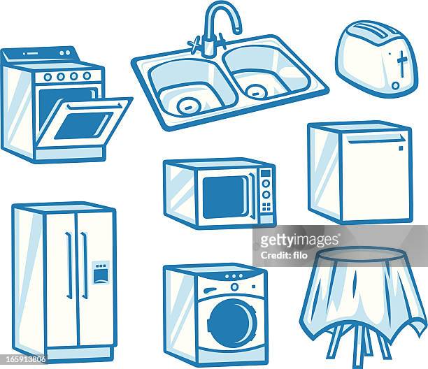 haushaltsgeräte - toaster appliance stock-grafiken, -clipart, -cartoons und -symbole