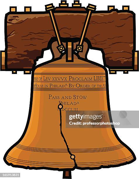 liberty bell - liberty bell stock illustrations