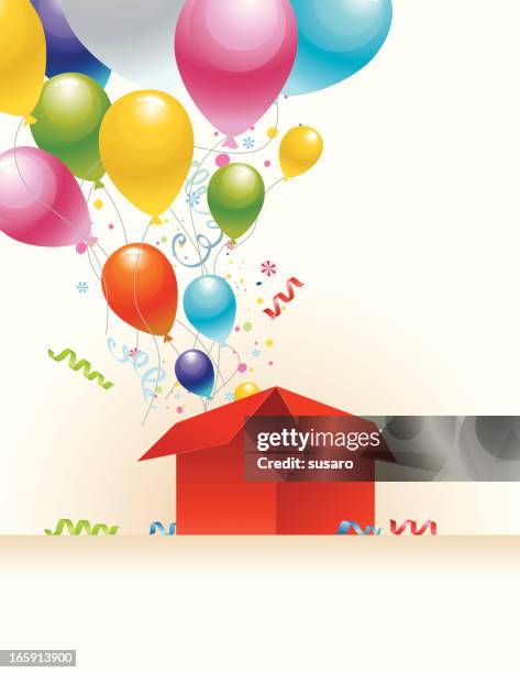 open celebration - birthday-balloons-white-background stock illustrations