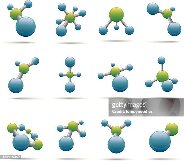 molekül symbole - enzym stock-grafiken, -clipart, -cartoons und -symbole