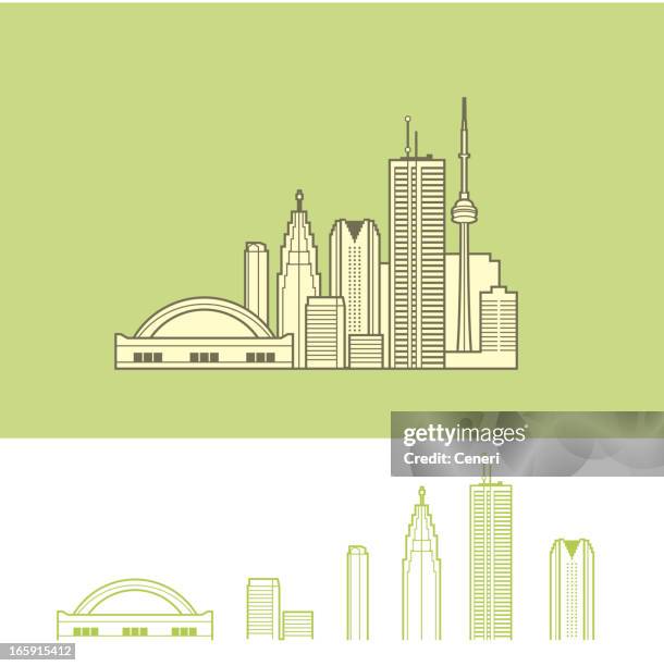 cityscape of toronto, canada - toronto stock illustrations