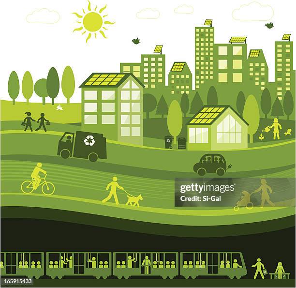 green city - paris metro stock illustrations