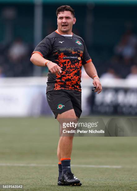 Mike Willemse of Ealing Trailfinders in action during the Premiership Rugby Cup match between Ealing Trailfinders and Northampton Saints at the...