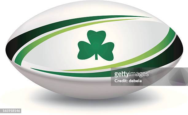 ilustraciones, imágenes clip art, dibujos animados e iconos de stock de pelota de rugby irlandés - rugby ball