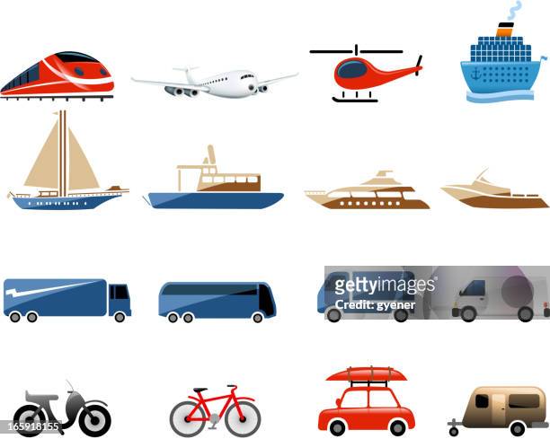 vehicle symbols - motorboating stock illustrations