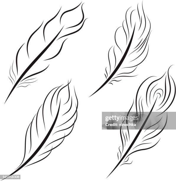 feather - easy listening music stock illustrations