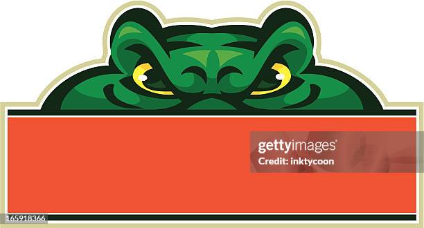 ilustraciones, imágenes clip art, dibujos animados e iconos de stock de gator mascot de señal - alligator