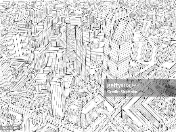 architecture - horizon urbain stock illustrations