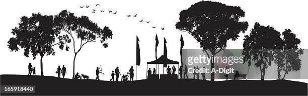 groups vector silhouette - traditional festival stock illustrations