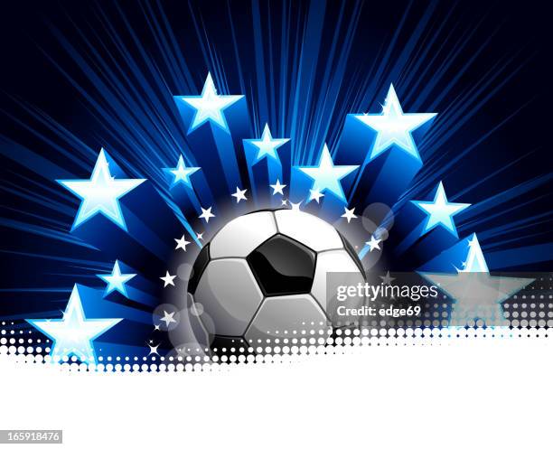 soccer ball with stars - soccer competition stock illustrations
