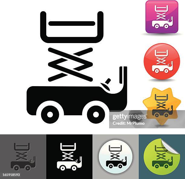 mobile elevator icon | solicosi series - holding elevator stock illustrations