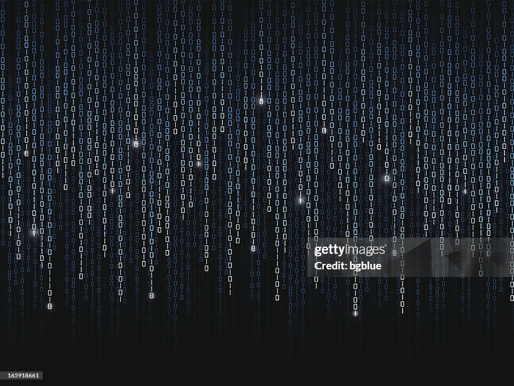 Binary Code Pattern On Black Background High-Res Vector Graphic - Getty  Images