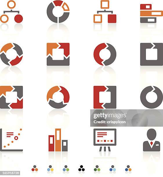 graph icons - chevron icon stock illustrations