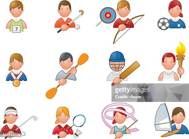 stockillustraties, clipart, cartoons en iconen met sport icons - hockey equipment