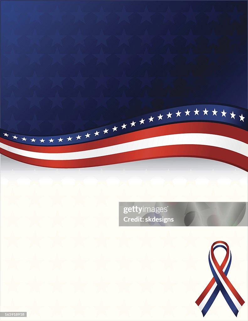 Patriotic Background With Optional Awareness Ribbon Red White Blue High-Res  Vector Graphic - Getty Images