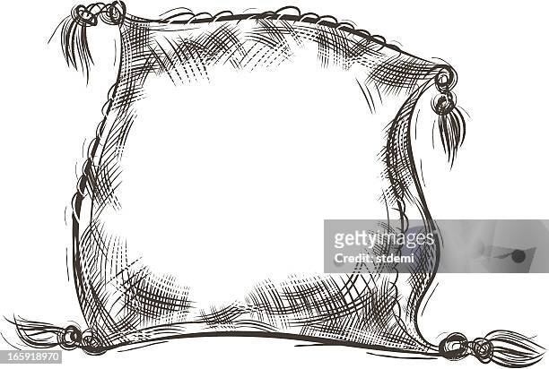 cushion - tassel stock illustrations